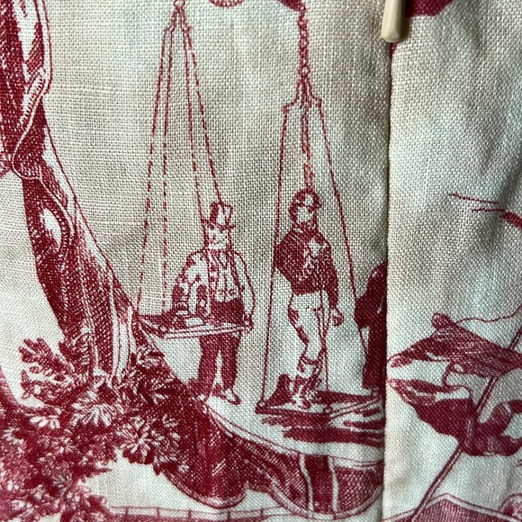 Vintage Parisian Equestrian Linen Skirt - Picture 10 of 17